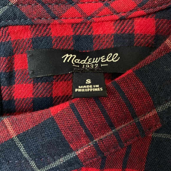 Madewell Short Sleeve Dress in Edina Plaid - Picture 6 of 7